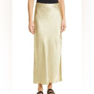 LIKE NEW Vince Side Slit Slip Skirt in Creamy Gold
